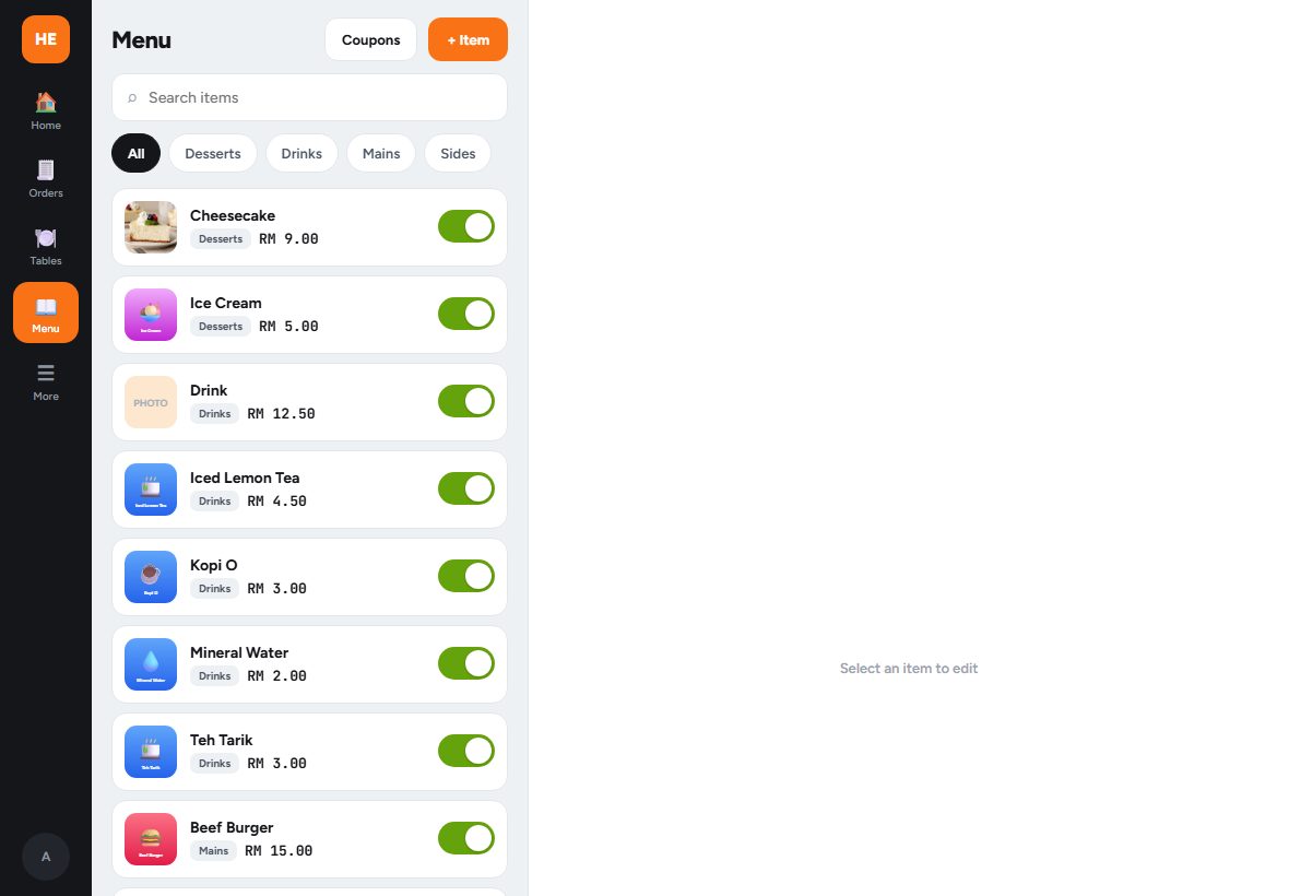 Hidangan Demo Kopitiam untuk order online